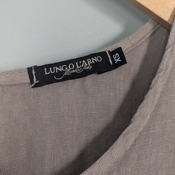 Lungo L'Arno 100% Linen Taupe Sleeveless Shift Dress size XS - Picture 4 of 4